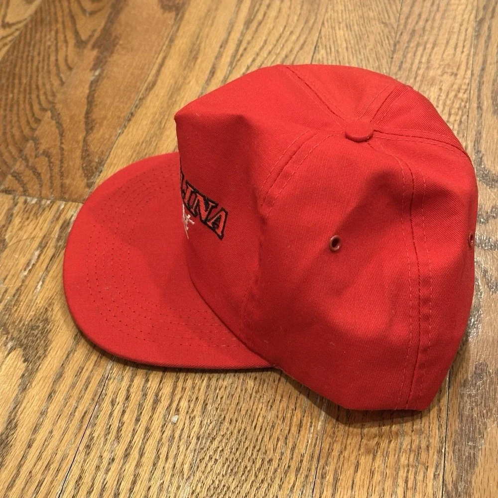 Vintage 80's CAROLINA FREIGHT‎ Red Snapback Trucker Hat Made In USA
